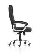 Moore Deluxe Leather Executive Office Chair - Chrome Arms & Base