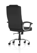Moore Deluxe Leather Executive Office Chair - Chrome Arms & Base