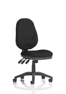 Eclipse Plus XL ergonomic task chair in black fabric with adjustable back and optional loop arms
