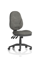 Dynamic Office Solutions Eclipse Plus XL black fabric ergonomic task chair with adjustable features and high back.