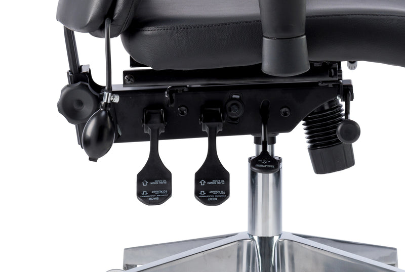 Jet 24 Hour Heavy Duty Leather Ergonomic Chair - 23.5 Stone