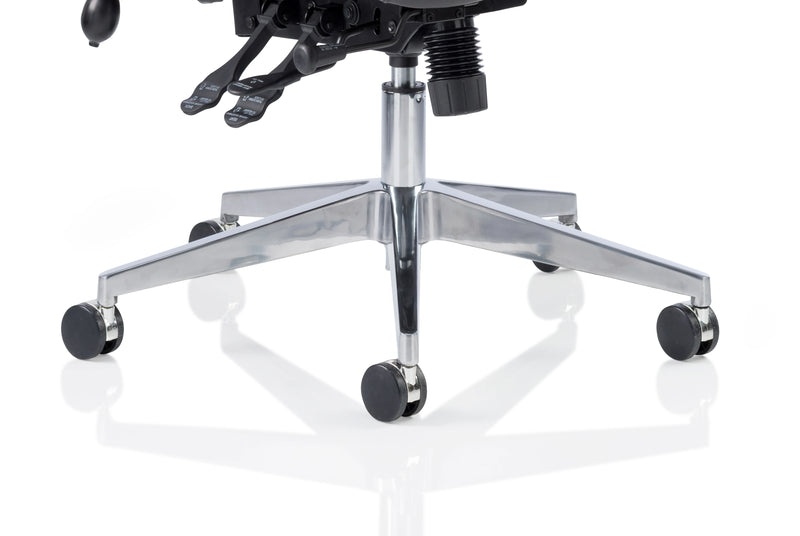 Jet 24 Hour Heavy Duty Leather Ergonomic Chair - 23.5 Stone