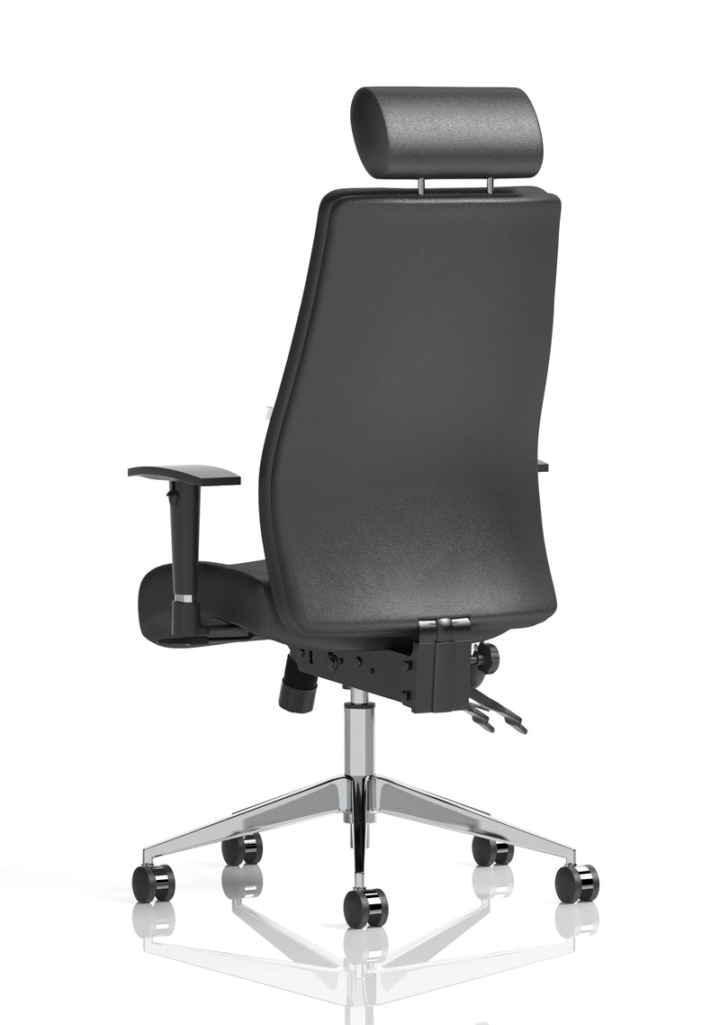 Jet 24 Hour Heavy Duty Leather Ergonomic Chair - 23.5 Stone