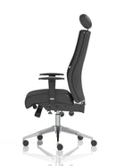 Jet 24 Hour Heavy Duty Leather Ergonomic Chair - 23.5 Stone