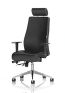 Jet 24 Hour Heavy Duty Leather Ergonomic Chair - 23.5 Stone