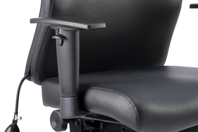Jet 24 Hour Heavy Duty Leather Ergonomic Chair - 23.5 Stone