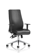 Jet 24 Hour Heavy Duty Leather Ergonomic Chair - 23.5 Stone