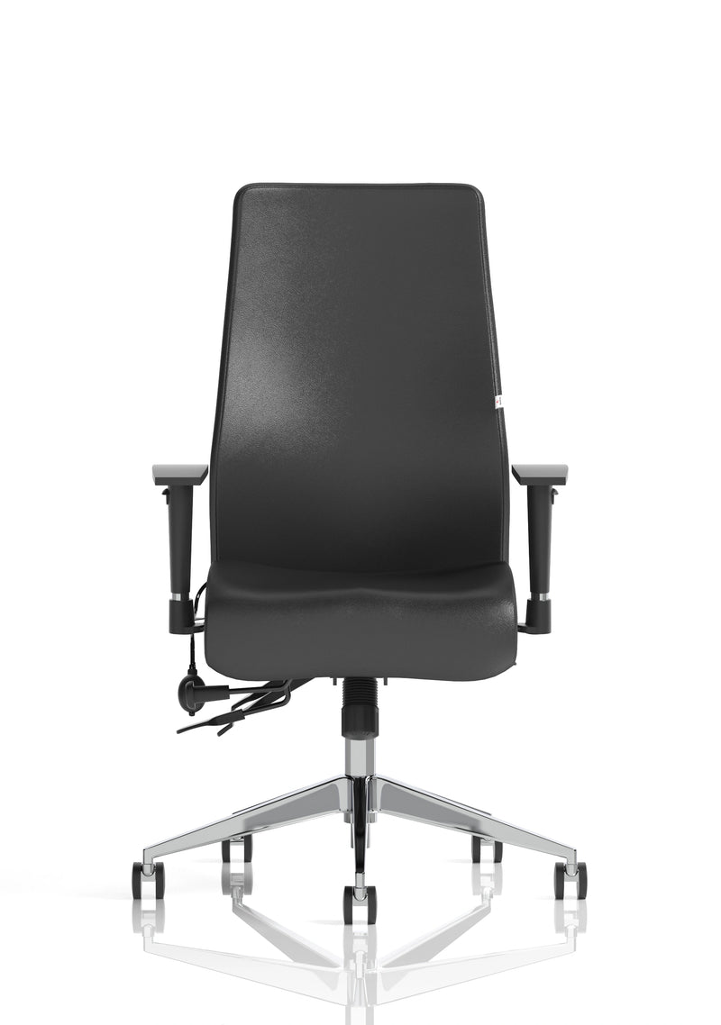 Jet 24 Hour Heavy Duty Leather Ergonomic Chair - 23.5 Stone