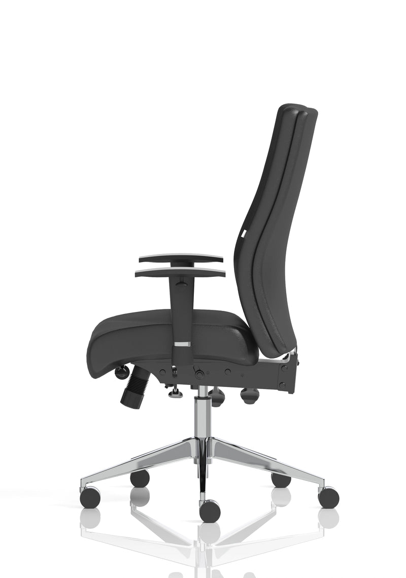 Jet 24 Hour Heavy Duty Leather Ergonomic Chair - 23.5 Stone
