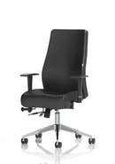 Jet 24 Hour Heavy Duty Leather Ergonomic Chair - 23.5 Stone