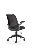 Crew Mesh Back Task Operator Chair with Folding Arms - Black