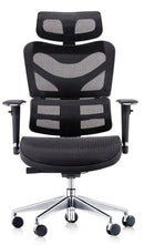 Dynamic black mesh executive office chair with ergonomic high-back and 3D adjustable arms