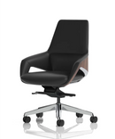 Olive Executive Black Leather Office Chair