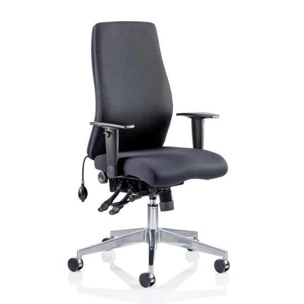 Jet 24 Hour Fabric Ergonomic Chair 23.5 Stone