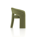 Forest Green Boho Accent Chair - Three-Leg Upholstered Armchair