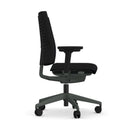 Senator Freeflex ergonomic office chair in black with polished aluminum base and adjustable armrests 2