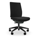 Senator Freeflex ergonomic office chair in black with polished aluminum base and adjustable armrests 5