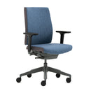 Senator Freeflex ergonomic office chair in black fabric with graphite base and adjustable armrests