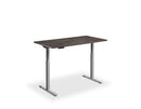 Height adjustable black desk with dual motors, sleek design, and compact size 800 x 600 mm by Lavoro