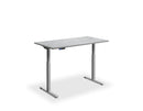 Dual motor height adjustable desk in black with designer finish, compact 800 x 600 mm top size by Lavoro