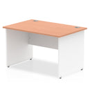 Dynamic Office Solutions 1200mm beech straight desk with panel end leg for ergonomic workspace