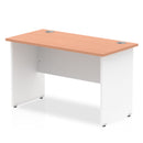Dynamic Office Solutions Impulse 1200mm slimline desk with beech top and matching beech panel end legs