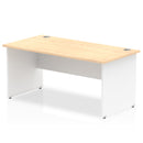 Beech finish 1600mm straight desk with panel end legs by Dynamic Office Solutions, suitable for home office setups.