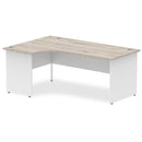 Dynamic Office Solutions 1800mm left crescent corner desk with beech panel end leg