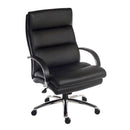 Lockwoodhume Atlas Heavy Duty Office Chair in black leather, designed for 20-25 stone users with a 171kg weight capacity