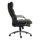Lockwoodhume black leather Atlas heavy duty office chair with wide seat, designed for 20-25 stone capacity.