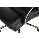 Lockwoodhume heavy duty office chair in black leather, designed for 20-25 stone users with a wide seat.