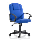 Black fabric high back office chair with adjustable height, branded Lockwoodhume, suitable for 20-25 stone.