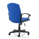 Lockwoodhume black fabric high back executive office chair with adjustable height and padded seat