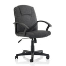Bella High Back Fabric Office Chair - Black Executive Desk Chair