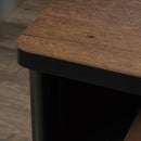 Boulevard Cafe Desk - Black Metal Industrial Desk with Vintage Oak