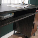 Brew oak home study desk with adjustable shelf and storage, Canyon Lane by Teknik
