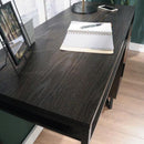 Brew oak home study desk with adjustable shelf and storage by Teknik