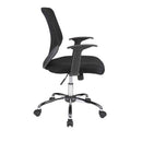 Lockwoodhume black mesh office chair with medium back and chrome base, suitable for up to 20 stone capacity.