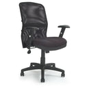 Lockwoodhume black mesh high back office chair with adjustable lumbar support and height options