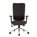 Chiro High Back ergonomic office chair in black, featuring a chiropractor-approved design and 3-lever mechanism.
