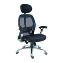 Black ergonomic mesh office chair by Lockwoodhume with 150kg capacity and 53cm seat width