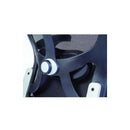 Black ergonomic mesh office chair with 150kg capacity, Lockwoodhume brand, featuring a wide seat design.