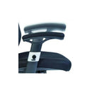 Black ergonomic mesh office chair by Lockwoodhume with 150kg capacity and 53cm seat width