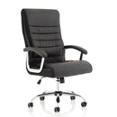 Black high back leather executive chair with lumbar support from Dynamic Office Solutions