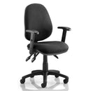 Holt 3 Task Operator Chair in black, designed for 20-25 stone, featuring a sturdy frame and no arms.