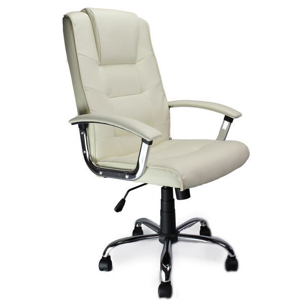 Elvedon Leather Heavy Duty Office Chair 23.5 Stone