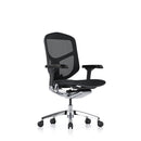 Black ergonomic mesh office chair with adjustable armrests and lumbar support by Ergohuman 2