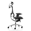 Dynamic Ergo Click Plus ergonomic mesh office chair with adjustable headrest and black frame