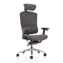 Dynamic Ergo Click Plus ergonomic mesh office chair in black chrome with adjustable armrests