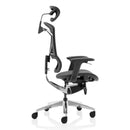 Black chrome ergonomic mesh office chair with adjustable armrests by Dynamic